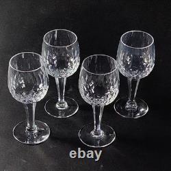 ROYAL DOULTON CLARENDON WINE GLASSES, Cut Lead Crystal, 6, 7 Oz, ENGLAND, 4PCS
