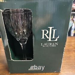 Ralph Lauren 4 Aston Crystal Glass Wine/Water Goblet NIB Rare