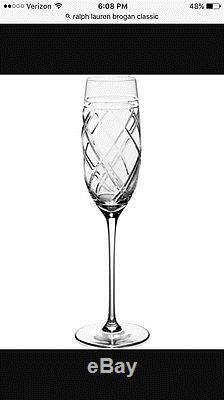 Ralph Lauren Brogan Classic Wine Champagne Glasses Lot