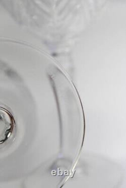 Ralph Lauren Clear Crystal Herring Bone Wine Glasses Set Of Six