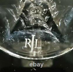 Ralph Lauren Crystal Champagne Wine Glasses Signed Superb Condition 4pcs