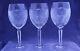 Ralph Lauren Crystal Herringbone Set of Three 8½ Goblets or Wine Glasses