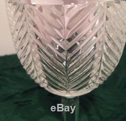 Ralph Lauren Herringbone Fine Crystal Goblets Wine Water Glasses (Set of 8) -New