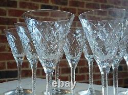 Rare 1930s SET of 9 SENECA GOTHIC Pattern Cut Crystal WINE GLASSES Glass 6