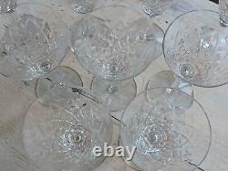 Rare 1930s SET of 9 SENECA GOTHIC Pattern Cut Crystal WINE GLASSES Glass 6