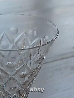 Rare 1930s SET of 9 SENECA GOTHIC Pattern Cut Crystal WINE GLASSES Glass 6