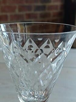 Rare 1930s SET of 9 SENECA GOTHIC Pattern Cut Crystal WINE GLASSES Glass 6