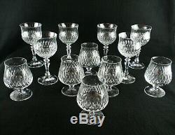 Rare Antique BACCARAT Crystal Set 6 x Brandy Goblet Snifter & 6 x Wine Goblet