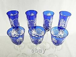 Rare Antique BACCARAT Flawless Crystal 4 Champagne & 3 Wine Goblets with Rocailles