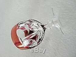 Rare Antique BACCARAT Flawless Crystal 4 x Port Wine Goblet with Red Overlay Glass