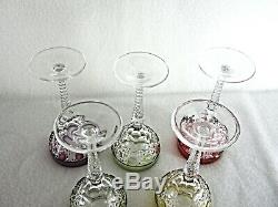 Rare Antique BACCARAT Flawless Crystal 5 x Sherry / Port Wine Large Goblet
