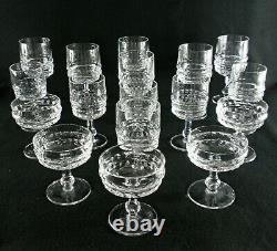 Rare Antique BACCARAT Flawless Crystal Lot 17 x Wine / Sherry / Martini Goblet