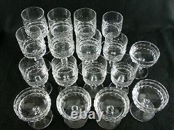 Rare Antique BACCARAT Flawless Crystal Lot 17 x Wine / Sherry / Martini Goblet