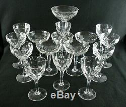 Rare Antique BACCARAT Flawless Crystal Set 16 x Champagne Cocktail Wine Goblet