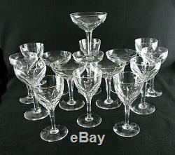 Rare Antique BACCARAT Flawless Crystal Set 16 x Champagne Cocktail Wine Goblet