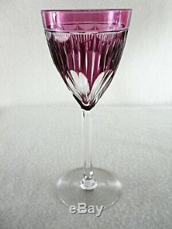 Rare Antique BACCARAT Flawless Crystal Set 5 x Cut to Clear Wine Goblet
