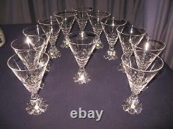 Rare Find 12 Josephinenhutte Lg Crystal Stemware Martini Wine Water 6.5 Tall A+