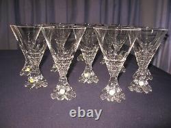 Rare Find 12 Josephinenhutte Lg Crystal Stemware Martini Wine Water 6.5 Tall A+