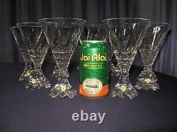 Rare Find 12 Josephinenhutte Lg Crystal Stemware Martini Wine Water 6.5 Tall A+