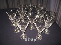 Rare Find 12 Josephinenhutte Lg Crystal Stemware Martini Wine Water 6.5 Tall A+