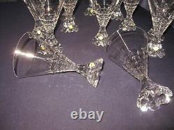 Rare Find 12 Josephinenhutte Lg Crystal Stemware Martini Wine Water 6.5 Tall A+