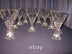 Rare Find 12 Josephinenhutte Lg Crystal Stemware Martini Wine Water 6.5 Tall A+