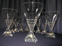 Rare Find 12 Josephinenhutte Lg Crystal Stemware Martini Wine Water 6.5 Tall A+