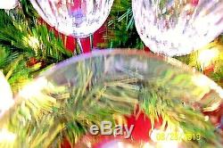 Rare Set of Twelve (12) Waterford Lismore Crystal 6 1/2 Stem Wine Glasses-EUC