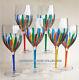 Ravenna Oversized Wine Glasses Set Of Six Hand Painted Venetian Glassware