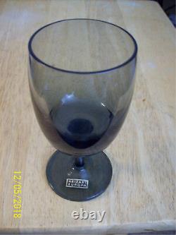 Reizart Europa Midnight Mist Smoke Crystal Wine Glasses 6 1/4 tall - lot of 5