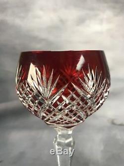 Rexxford Cased Ruby Crystal Cut To Clear Strawberry Diamonds REXSTDRU Wine Hock