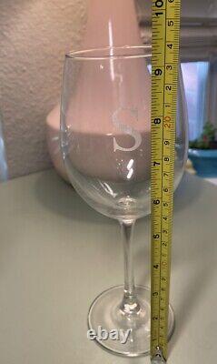Riedel Cabernet Merlot Crystal Wine Glasses Set Of 4 -6884/0- etched Initial S