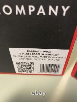 Riedel Cabernet Merlot Crystal Wine Glasses Set Of 4 -6884/0- etched Initial S