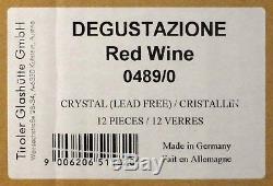Riedel Degustazione Red Wine 0489/0 Case of 12 Crystal Glasses Perfect Condition