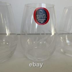 Riedel DoOZy Cut Crystal Stemless WineTumblers #5414/44 Box Dated 2010