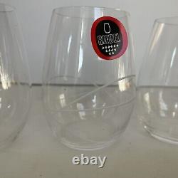 Riedel DoOZy Cut Crystal Stemless WineTumblers #5414/44 Box Dated 2010