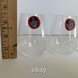 Riedel DoOZy Cut Crystal Stemless WineTumblers #5414/44 Box Dated 2010