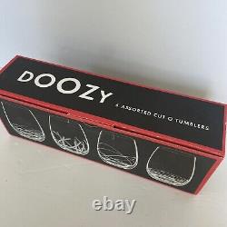 Riedel DoOZy Cut Crystal Stemless WineTumblers #5414/44 Box Dated 2010