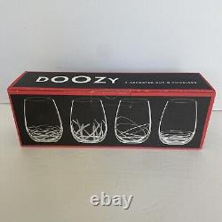 Riedel DoOZy Cut Crystal Stemless WineTumblers #5414/44 Box Dated 2010