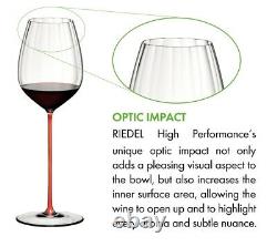 Riedel High Performance Cabernet Wine Glass Long Red Crystal Stem 4994/0R NEW