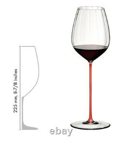 Riedel High Performance Cabernet Wine Glass Long Red Crystal Stem 4994/0R NEW