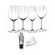 Riedel Performance Wine Glasses 4-Pack with Wine Pourer and Polishing Cloth