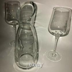 Riedel Sommelier, Black Tie, Face-To-Face, Wine Carafe, with matching glasses