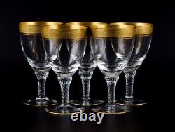 Rimpler Kristall, Zwiesel, Germany. Five hand-blown crystal red wine glasses