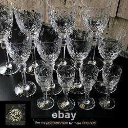 Rogaska Crystal GALLIA stemware glasses 4 Water Goblet 4 Wine 4 Cordial