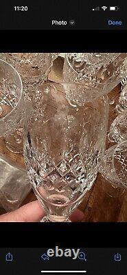 Rogaska Gallia Crystal 8Water Goblet Glass 9.25, 6Wine 7.75-14 all Yugoslavia