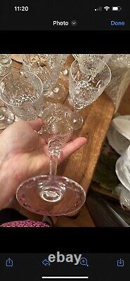 Rogaska Gallia Crystal 8Water Goblet Glass 9.25, 6Wine 7.75-14 all Yugoslavia