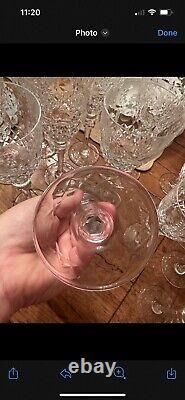 Rogaska Gallia Crystal 8Water Goblet Glass 9.25, 6Wine 7.75-14 all Yugoslavia