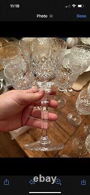 Rogaska Gallia Crystal 8Water Goblet Glass 9.25, 6Wine 7.75-14 all Yugoslavia