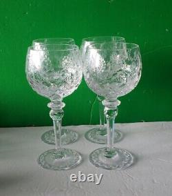 Rogaska Gallia Crystal Balloon Wine Goblet Glass (4)